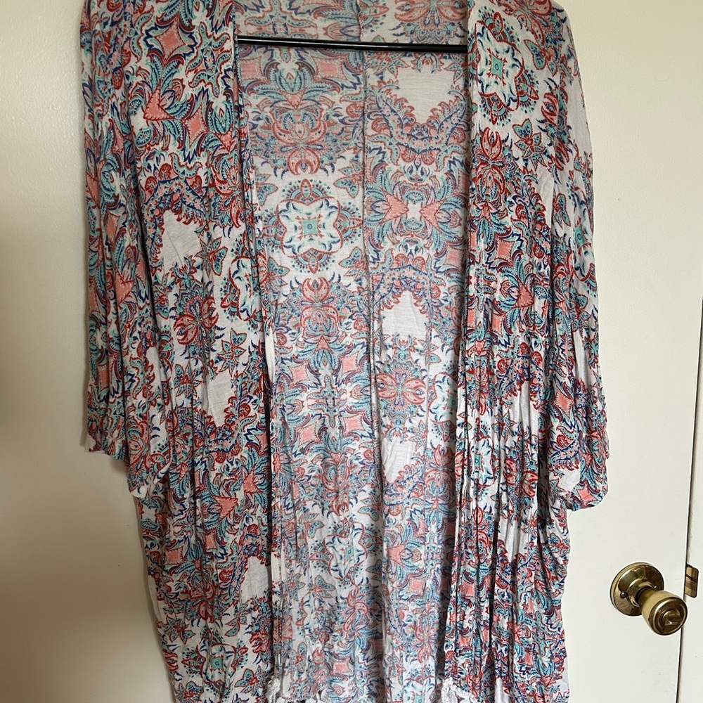 Charlotte Russe Floral Kimono Cardigan